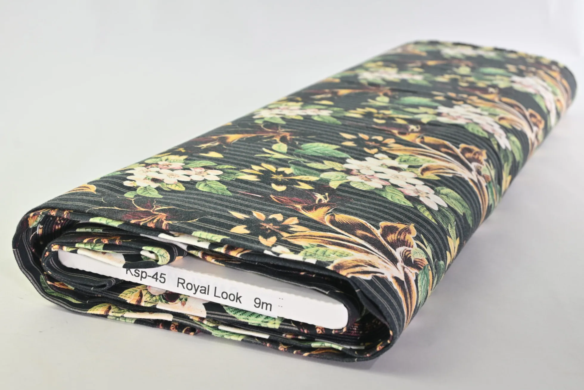 Stretch katoen – Floral stripes