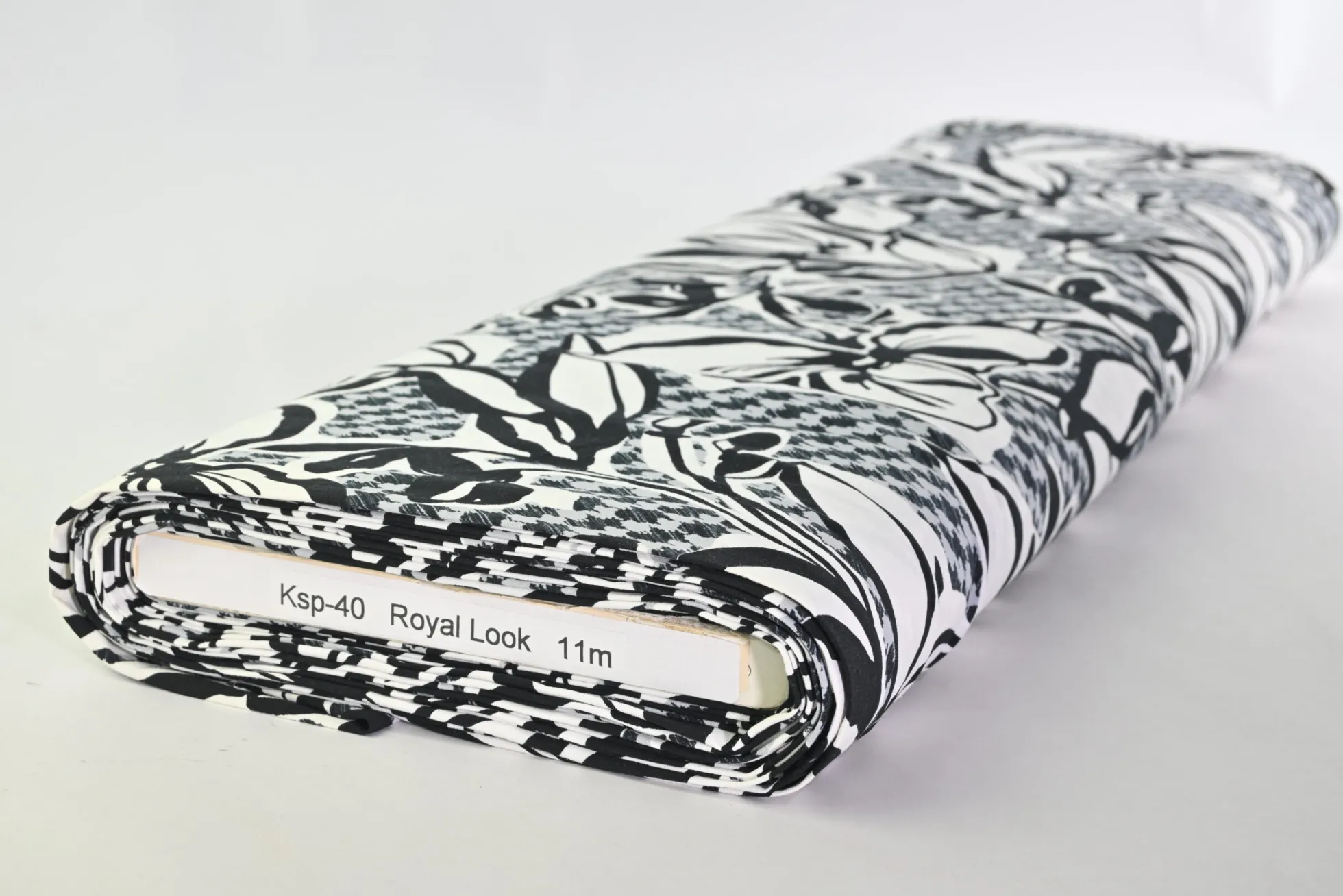 Stretch katoen – Houndstooth black & white