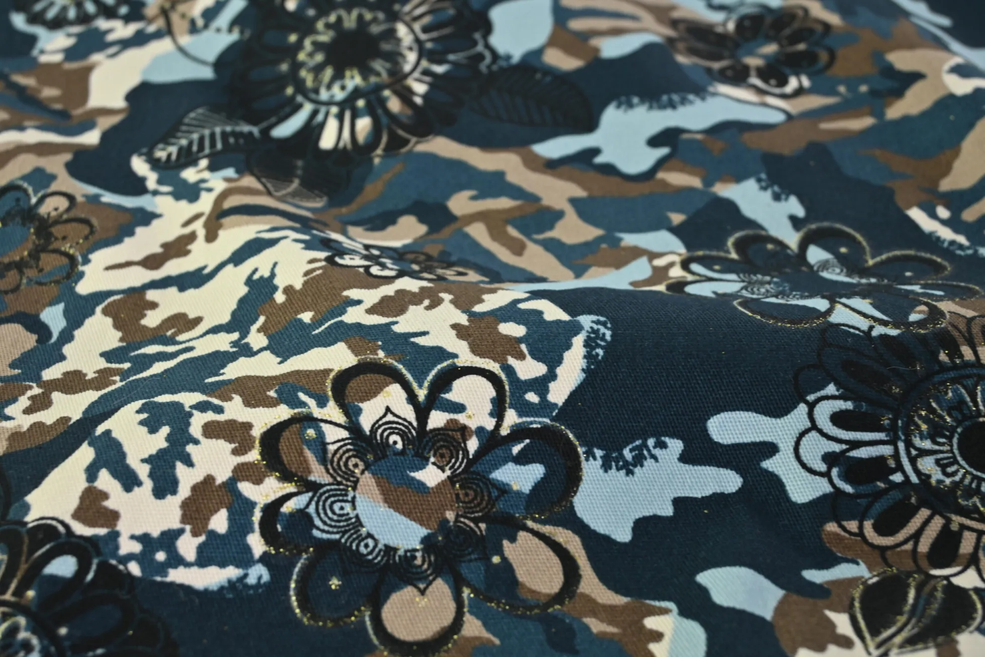 Stretch katoen – Navy art