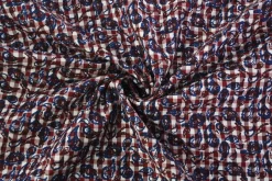 Stretch katoen – Paisley gingham