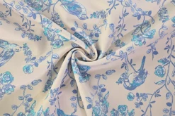 Stretch katoen – Roses & birds Milliblu’s
