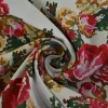 Stretch katoen – Roses on off-white