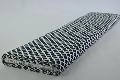 Stretch katoen satijn – Graphic navy