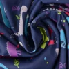 Sweaterstof / Jogging alpenfleece – Dino’s navy