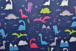 Sweaterstof / Jogging alpenfleece – Dino’s navy