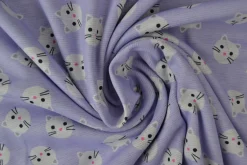 Sweaterstof / Jogging alpenfleece – Katjes lavendel