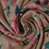Sweaterstof / Jogging alpenfleece – Bloemen oudroze