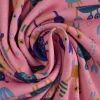 Sweaterstof / Jogging alpenfleece – Kleurrijke krabbetjes roze