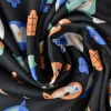 Sweaterstof / Jogging alpenfleece – Bosdiertjes zwart