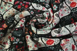 Sweaterstof / Jogging alpenfleece – Floral Mosaic Ivory