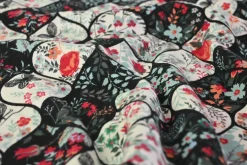 Sweaterstof / Jogging alpenfleece – Floral Mosaic Ivory