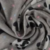 Sweaterstof / Jogging alpenfleece – Panda lichtgrijs