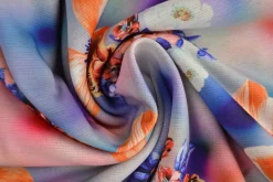 Sweaterstof / Jogging alpenfleece – Kleurrijke bloemen