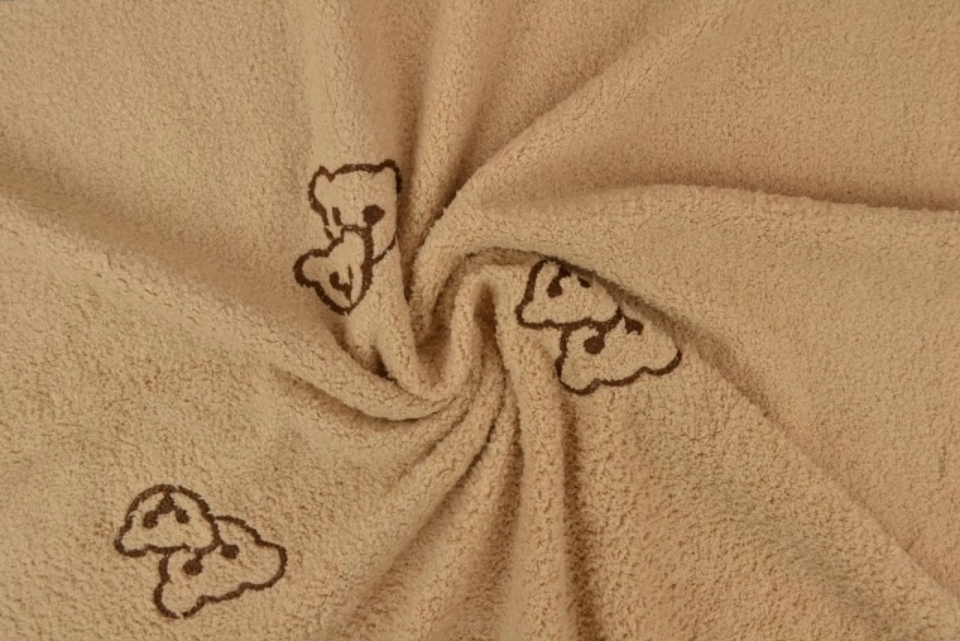 Teddy badstof – Beertjes beige