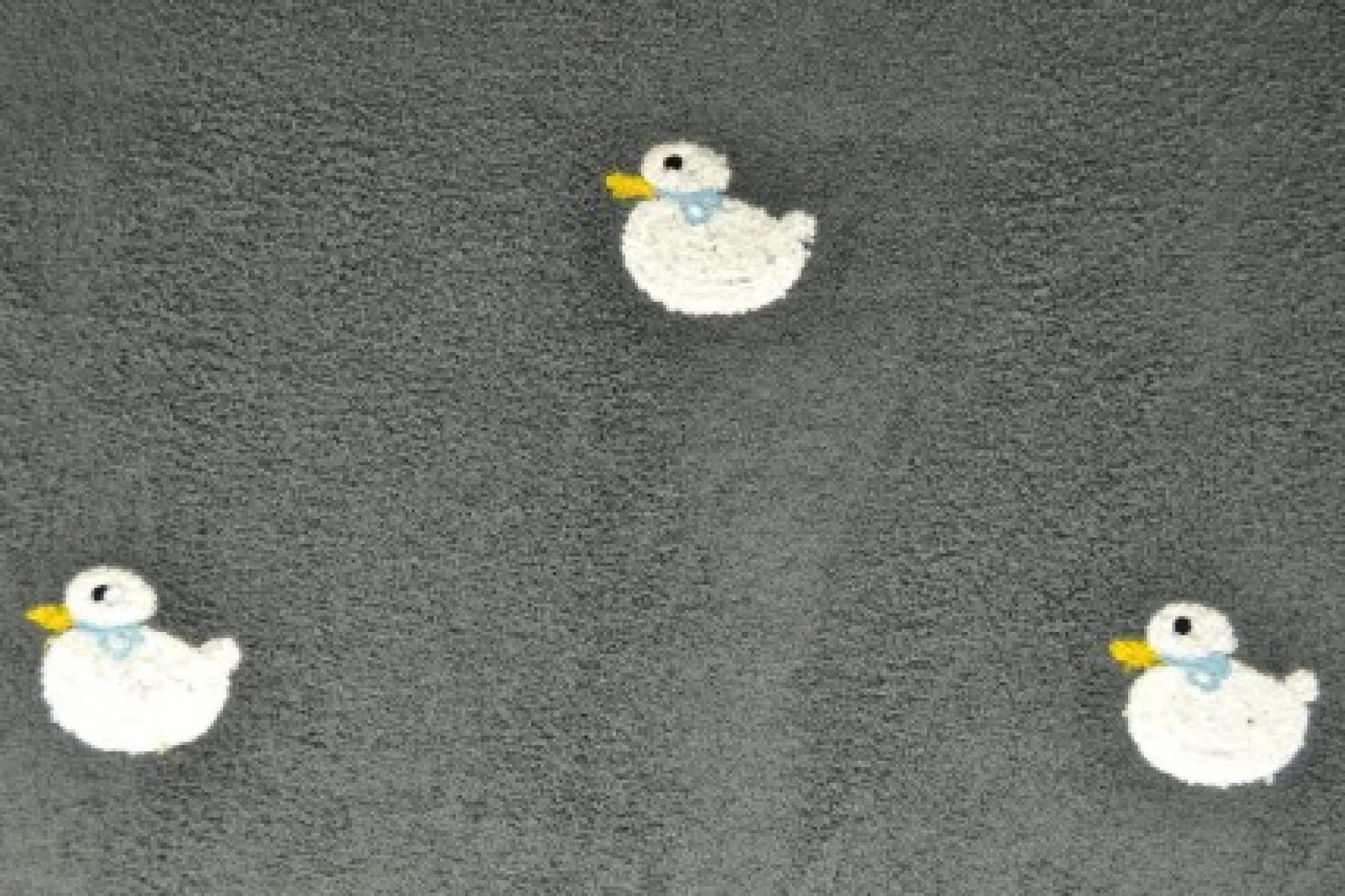 Teddy badstof – Eendjes donkergrijs