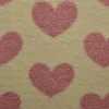 Teddy / borg – Pink hearts on off-white