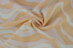 Travelstof – Beige & pink marble flow