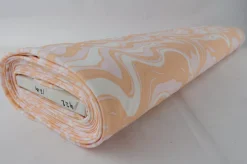 Travelstof – Beige & pink marble flow