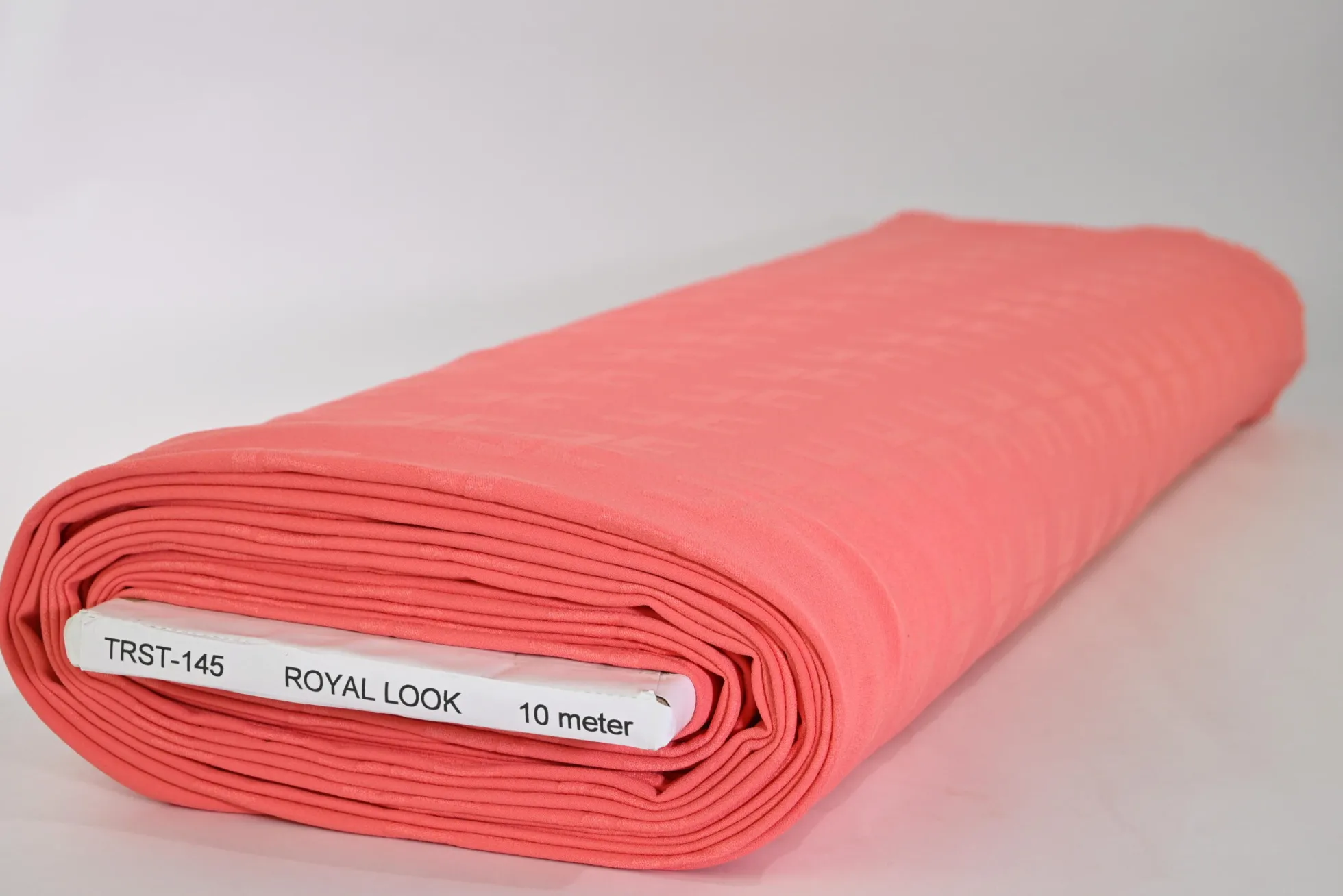 Travelstof – Koraalroze jacquard