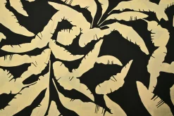 Viscose – Banana leaves black