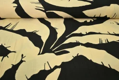 Viscose – Banana leaves black