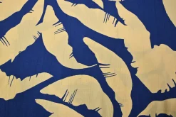 Viscose – Banana leaves blue
