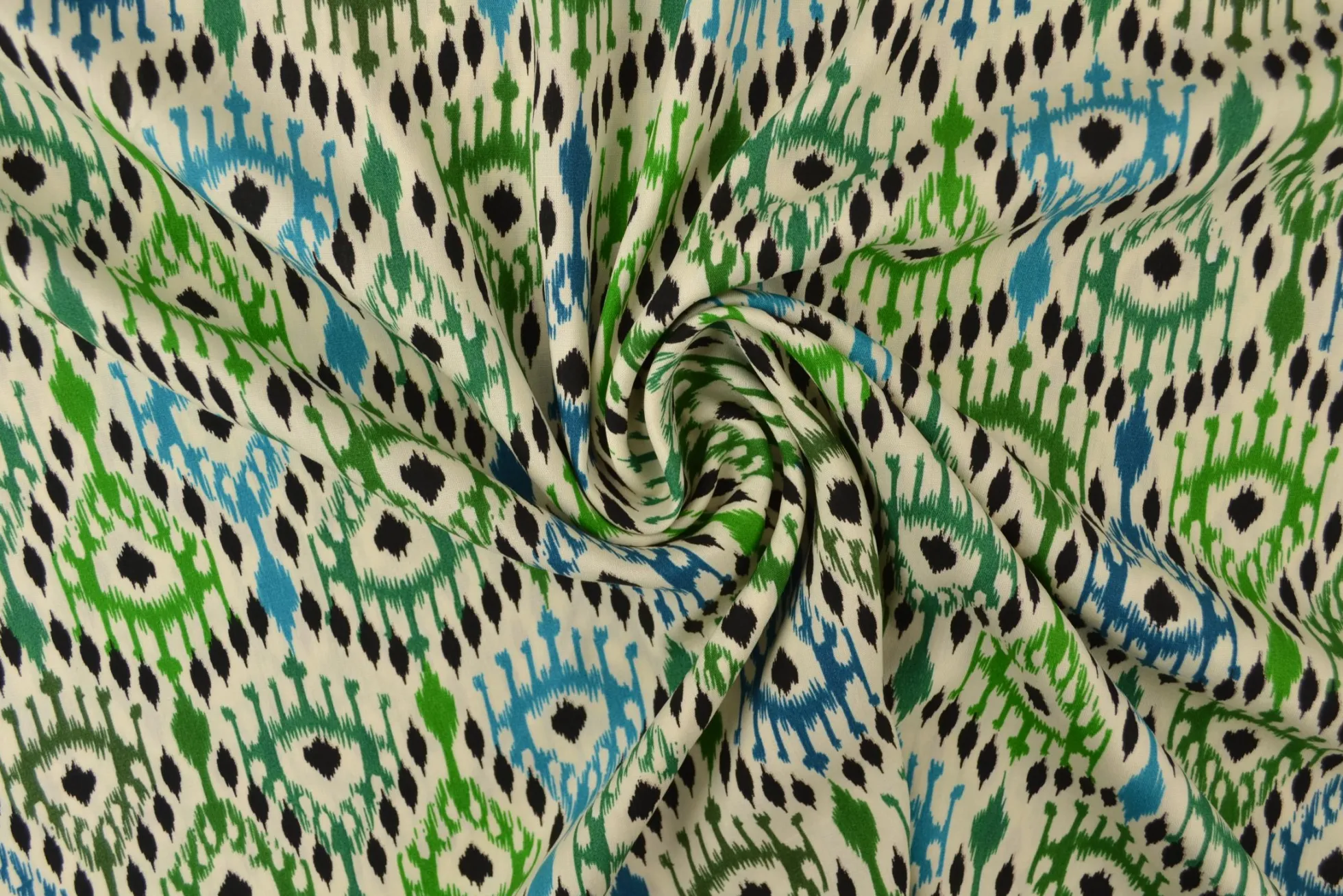 Viscose – Boho ikat green