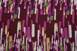 Viscose – Burgundy & pink strokes