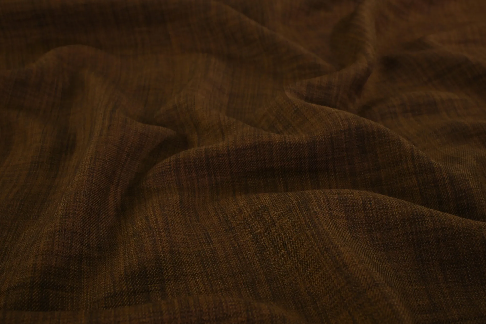 Viscose crêpe – Bruin linnenlook