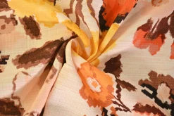Viscose crêpe – Italian flower drawing