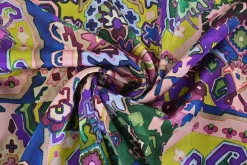 Viscose crêpe satijn – Bohemian mosaic