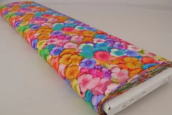 Viscose digitaal – Colorful flowers allover