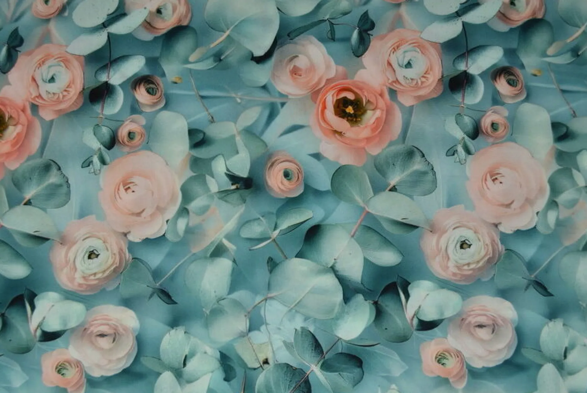 Viscose digitaal – Eucalyptus rose