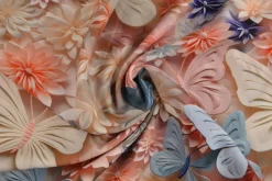 Viscose digitaal – Pastel butterfly