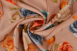 Viscose digitaal – Roses old pink