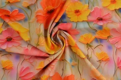 Viscose digitaal – Wild meadow pastel