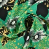 Viscose – Flower art green