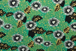 Viscose – Flower art green