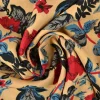 Viscose – Flower branch light beige