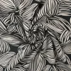 Viscose – Flower drawing black