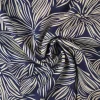 Viscose – Flower drawing navy