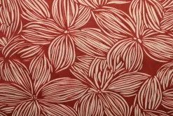 Viscose – Flower drawing red