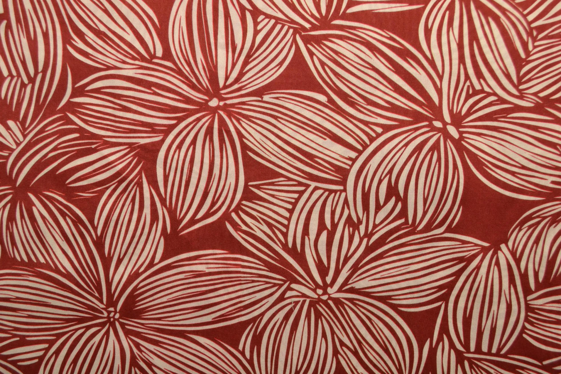 Viscose – Flower drawing red