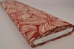 Viscose – Flower drawing red