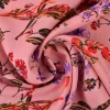 Viscose – Grassy flowers on pink