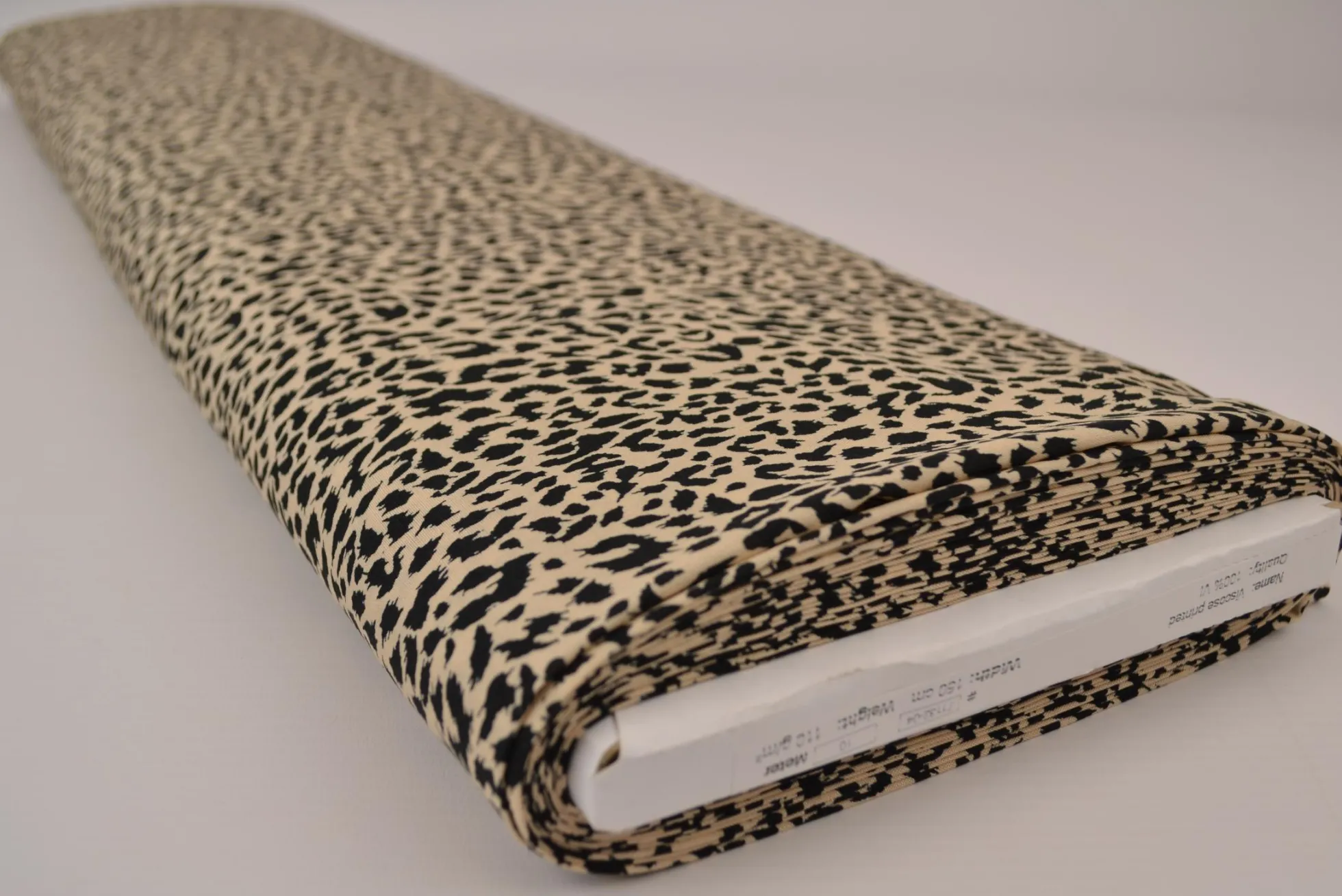 Viscose – Mini leopard beige