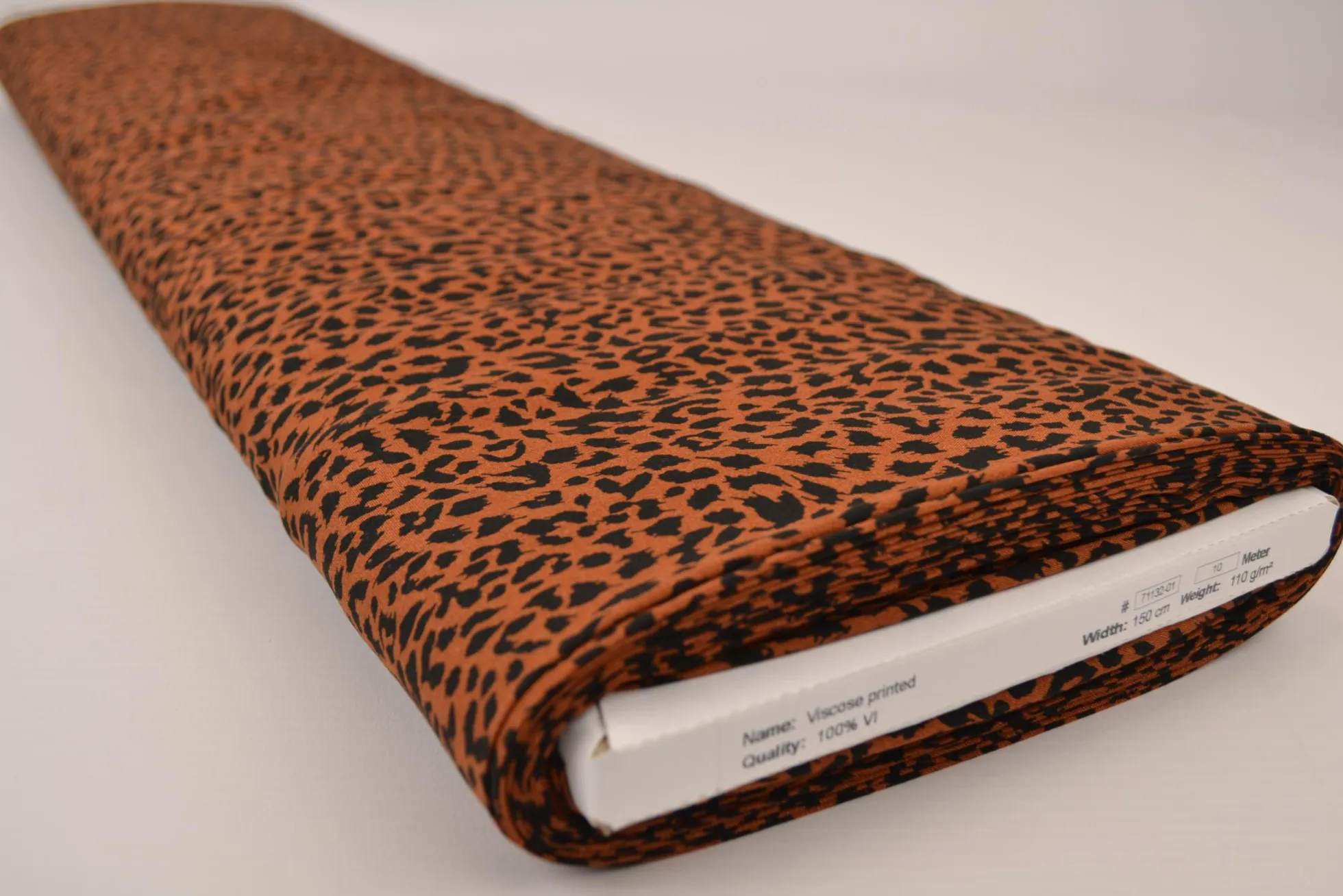 Viscose – Mini leopard copper