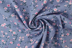 Viscose – Petite blossom old blue
