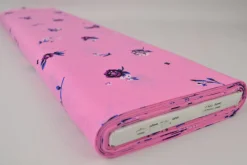 Viscose – Pink roses