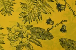 Viscose – Roses drawing on yellow